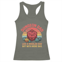 Dungeon Dad Like A Regular Dad But With More Dice Racerback Tank Top RPG Father Gamer