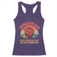 Dungeon Dad Like A Regular Dad But With More Dice Racerback Tank Top RPG Father Gamer