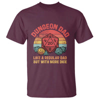 Dungeon Dad Like A Regular Dad But With More Dice T Shirt RPG Father Gamer
