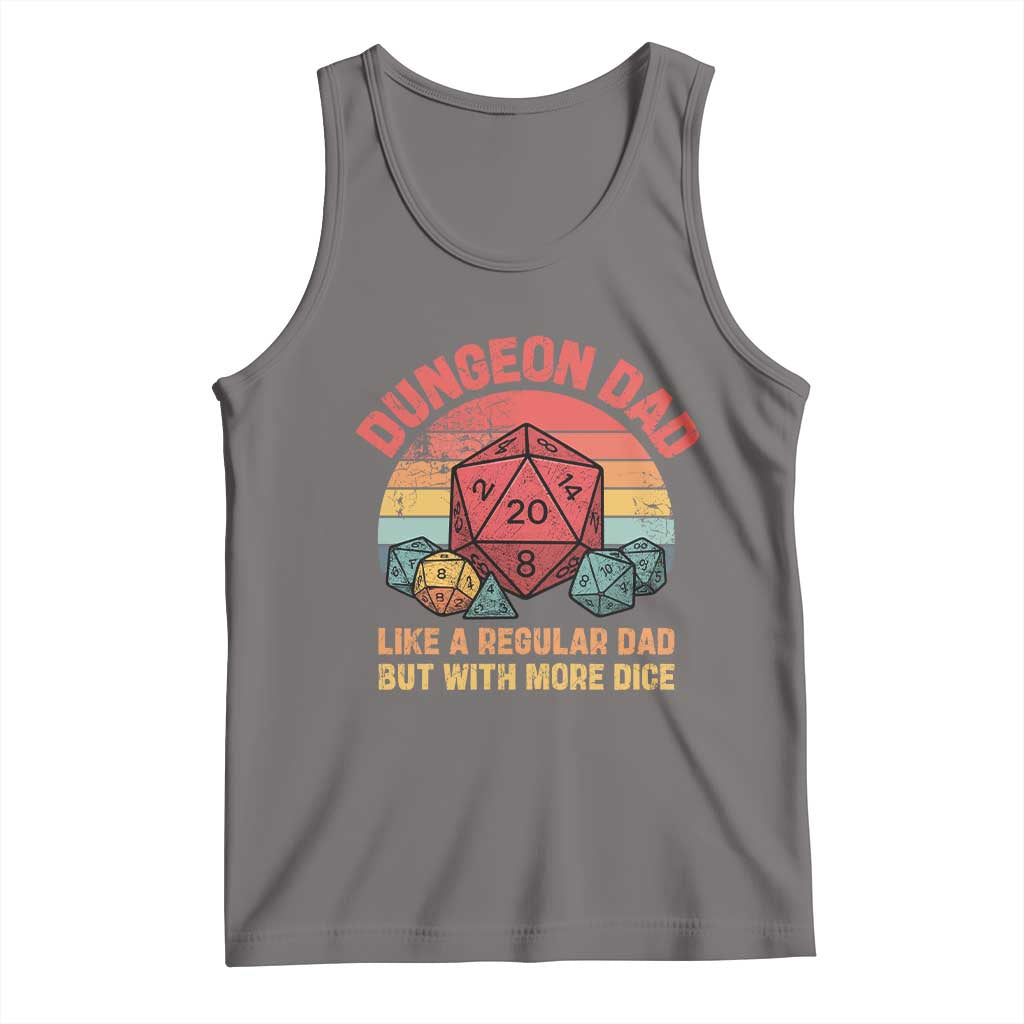 Dungeon Dad Like A Regular Dad But With More Dice Tank Top RPG Father Gamer