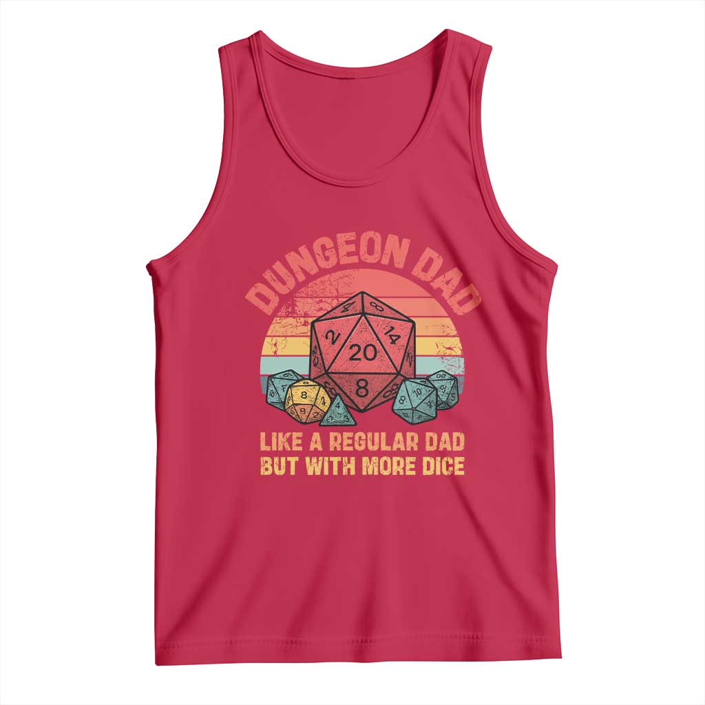 Dungeon Dad Like A Regular Dad But With More Dice Tank Top RPG Father Gamer
