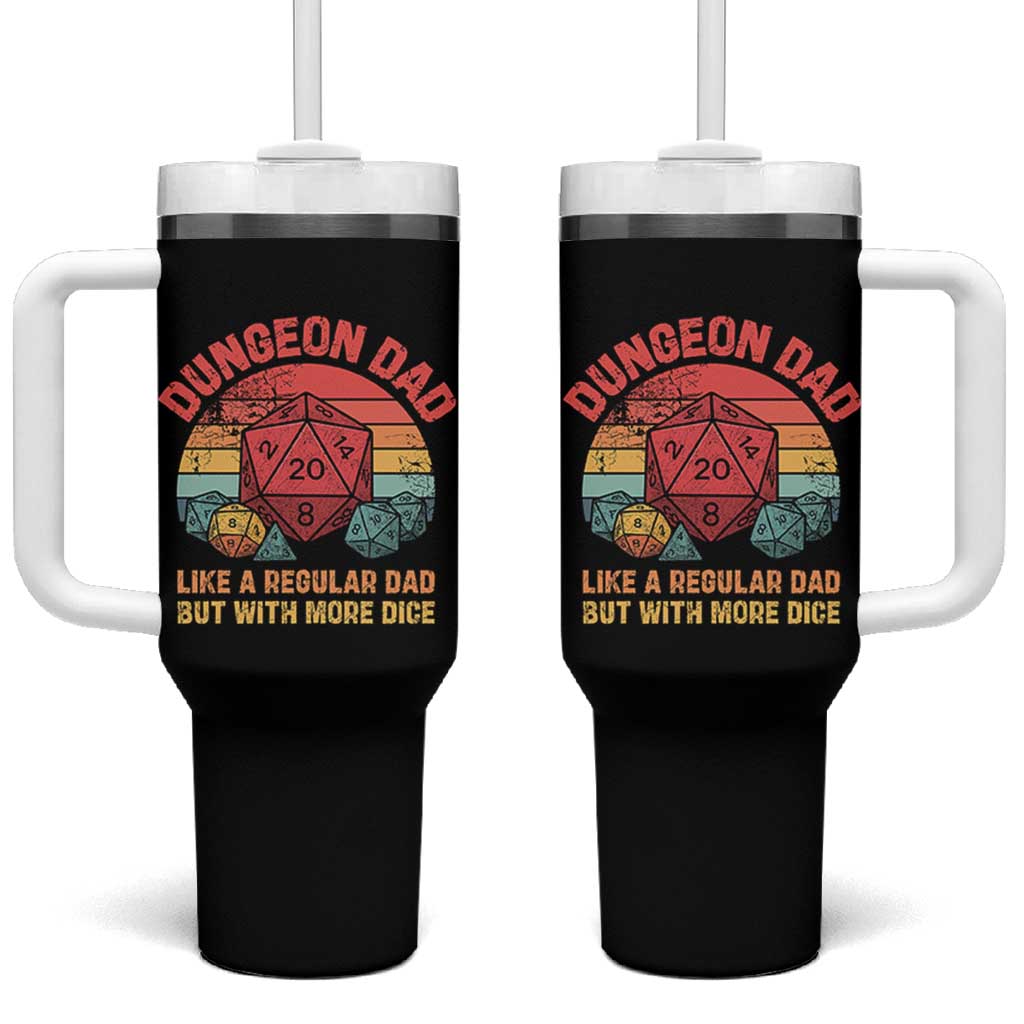 Dungeon Dad Like A Regular Dad But With More Dice Tumbler With Handle RPG Father Gamer