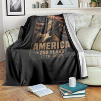George Washington Playing Guitar USA 250th Anniversary Vintage 4th of July Throw Blanket