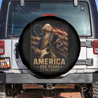 George Washington Playing Guitar USA 250th Anniversary Vintage 4th of July Spare Tire Cover
