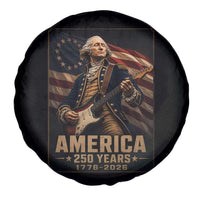 George Washington Playing Guitar USA 250th Anniversary Vintage 4th of July Spare Tire Cover
