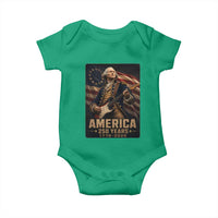 George Washington Playing Guitar USA 250th Anniversary Vintage 4th of July Baby Onesie