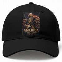 George Washington Playing Guitar USA 250th Anniversary Vintage 4th of July Baseball Cap