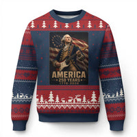 George Washington Playing Guitar USA 250th Anniversary Vintage 4th of July Ugly Christmas Sweater
