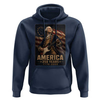 George Washington Playing Guitar USA 250th Anniversary Vintage 4th of July Hoodie