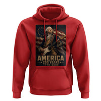 George Washington Playing Guitar USA 250th Anniversary Vintage 4th of July Hoodie