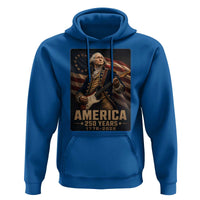 George Washington Playing Guitar USA 250th Anniversary Vintage 4th of July Hoodie