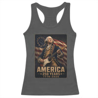 George Washington Playing Guitar USA 250th Anniversary Vintage 4th of July Racerback Tank Top