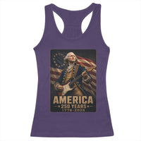 George Washington Playing Guitar USA 250th Anniversary Vintage 4th of July Racerback Tank Top