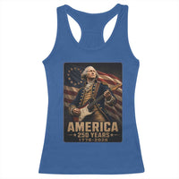 George Washington Playing Guitar USA 250th Anniversary Vintage 4th of July Racerback Tank Top