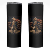 George Washington Playing Guitar USA 250th Anniversary Vintage 4th of July Skinny Tumbler