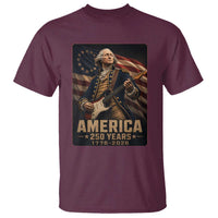 George Washington Playing Guitar USA 250th Anniversary Vintage 4th of July T Shirt
