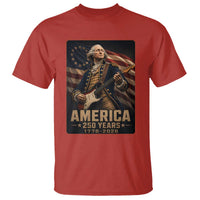 George Washington Playing Guitar USA 250th Anniversary Vintage 4th of July T Shirt