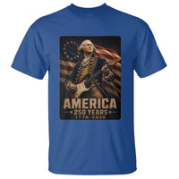 George Washington Playing Guitar USA 250th Anniversary Vintage 4th of July T Shirt