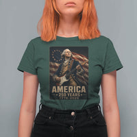 George Washington Playing Guitar USA 250th Anniversary Vintage 4th of July T Shirt For Women