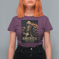 George Washington Playing Guitar USA 250th Anniversary Vintage 4th of July T Shirt For Women