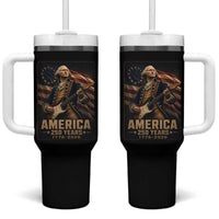 George Washington Playing Guitar USA 250th Anniversary Vintage 4th of July Tumbler With Handle