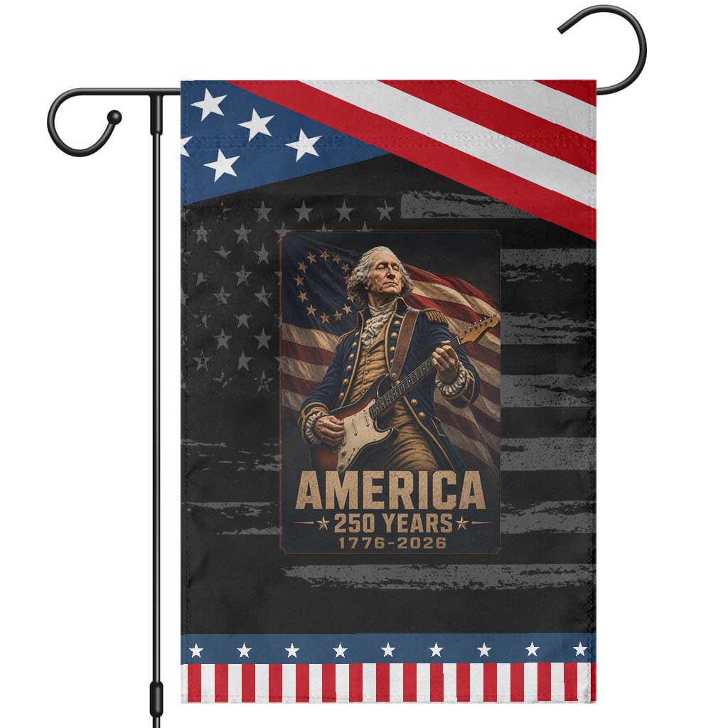 George Washington Playing Guitar USA 250th Anniversary Vintage 4th of July Patriotic Garden Flag