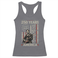Abraham Lincoln Playing Guitar 4th July 250 Years America Racerback Tank Top
