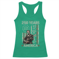 Abraham Lincoln Playing Guitar 4th July 250 Years America Racerback Tank Top
