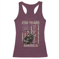 Abraham Lincoln Playing Guitar 4th July 250 Years America Racerback Tank Top
