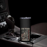 Abraham Lincoln Playing Guitar 4th July 250 Years America Skinny Tumbler