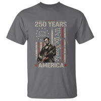 Abraham Lincoln Playing Guitar 4th July 250 Years America T Shirt