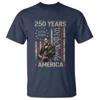 Abraham Lincoln Playing Guitar 4th July 250 Years America T Shirt