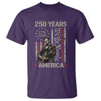 Abraham Lincoln Playing Guitar 4th July 250 Years America T Shirt