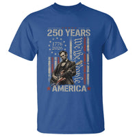 Abraham Lincoln Playing Guitar 4th July 250 Years America T Shirt