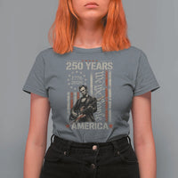 Abraham Lincoln Playing Guitar 4th July 250 Years America T Shirt For Women