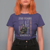 Abraham Lincoln Playing Guitar 4th July 250 Years America T Shirt For Women
