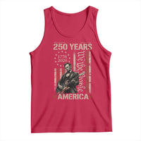 Abraham Lincoln Playing Guitar 4th July 250 Years America Tank Top