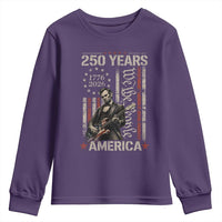 Abraham Lincoln Playing Guitar 4th July 250 Years America Youth Sweatshirt