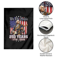 George Washington Playing Guitar 250th Anniversary USA Garden Flag We The People 250 Years 1776 2026