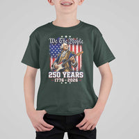 George Washington Playing Guitar 250th Anniversary USA T Shirt For Kid We The People 250 Years 1776 2026