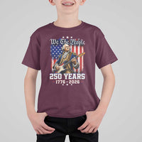 George Washington Playing Guitar 250th Anniversary USA T Shirt For Kid We The People 250 Years 1776 2026