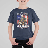 George Washington Playing Guitar 250th Anniversary USA T Shirt For Kid We The People 250 Years 1776 2026