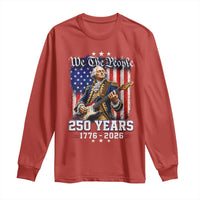 George Washington Playing Guitar 250th Anniversary USA Long Sleeve Shirt We The People 250 Years 1776 2026