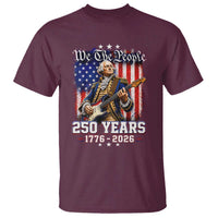 George Washington Playing Guitar 250th Anniversary USA T Shirt We The People 250 Years 1776 2026