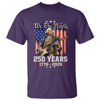 George Washington Playing Guitar 250th Anniversary USA T Shirt We The People 250 Years 1776 2026
