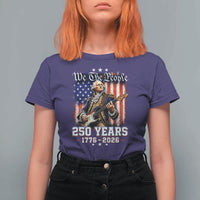 George Washington Playing Guitar 250th Anniversary USA T Shirt For Women We The People 250 Years 1776 2026