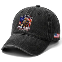 George Washington Playing Guitar 250th Anniversary USA Washed Cotton Baseball Cap We The People 250 Years 1776 2026