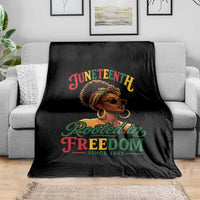 Juneteenth Rooted In Freedom Since 1865 Throw Blanket Black Women African American