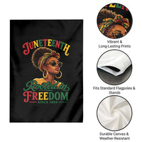 Juneteenth Rooted In Freedom Since 1865 Garden Flag Black Women African American