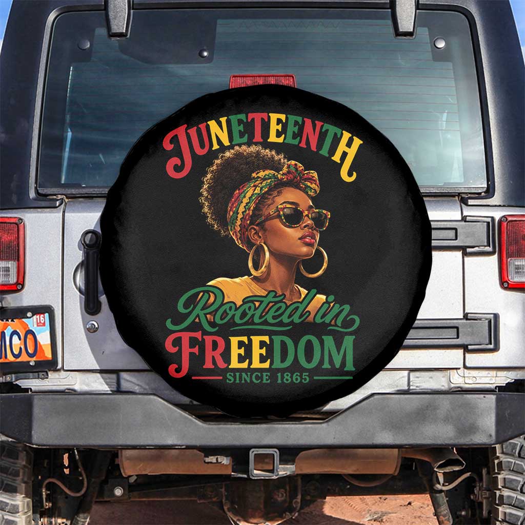Juneteenth Rooted In Freedom Since 1865 Spare Tire Cover Black Women African American